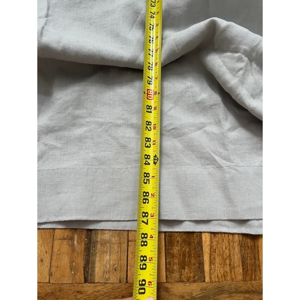 Light Gray Linen Curtain Panel 53" x 87" Rod Pocket - Picture 5 of 7
